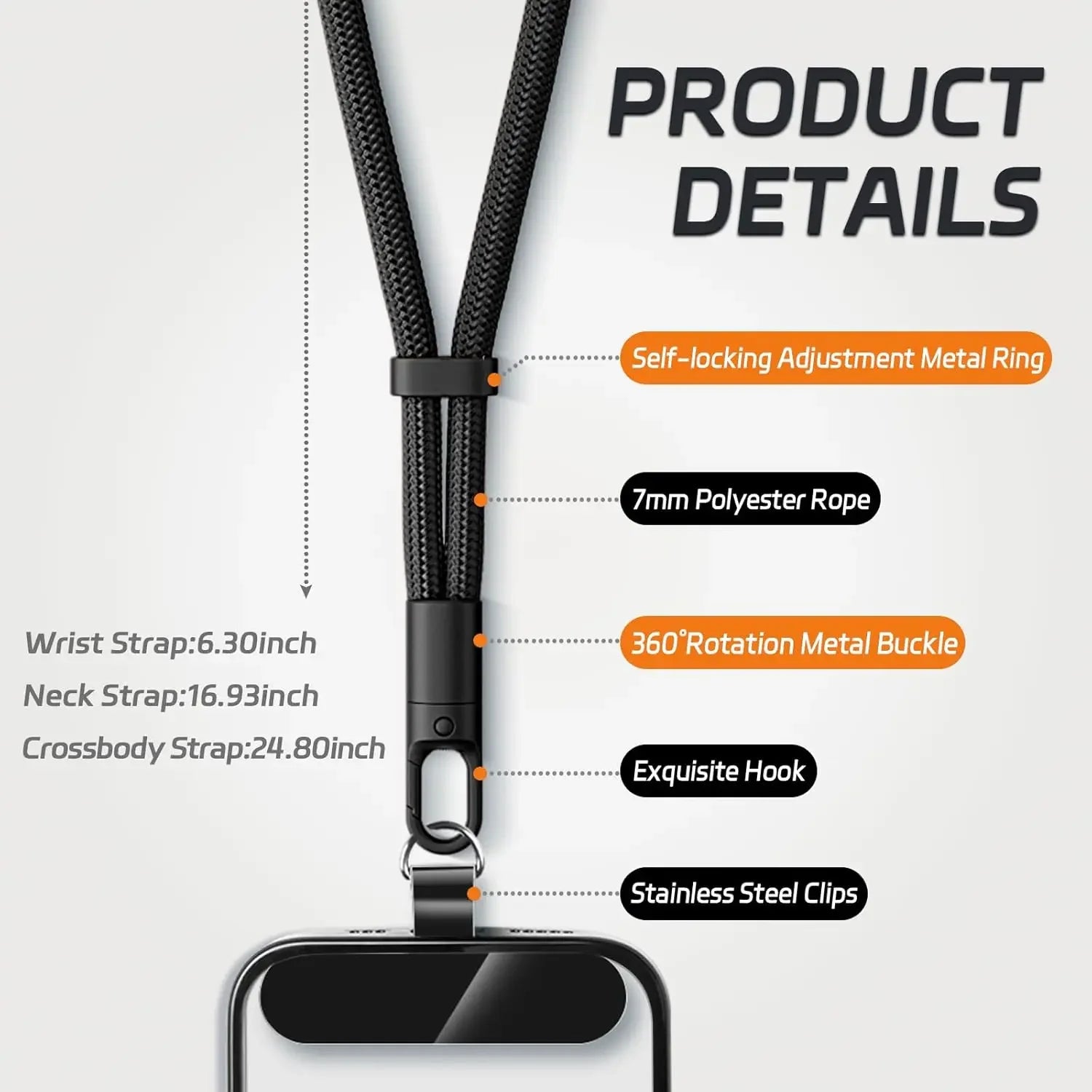SlingStrap Crossbody Phone Lanyard - product view 2