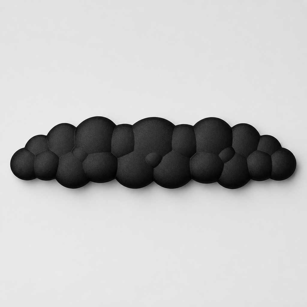 Black Cloud Memory Foam Gaming Keyboard Wrist Rest – Long - product view 2