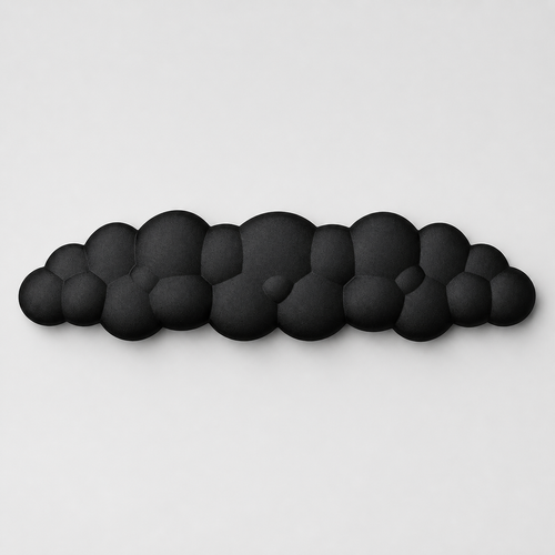 Black Cloud Memory Foam Gaming Keyboard Wrist Rest – Long - product view 2