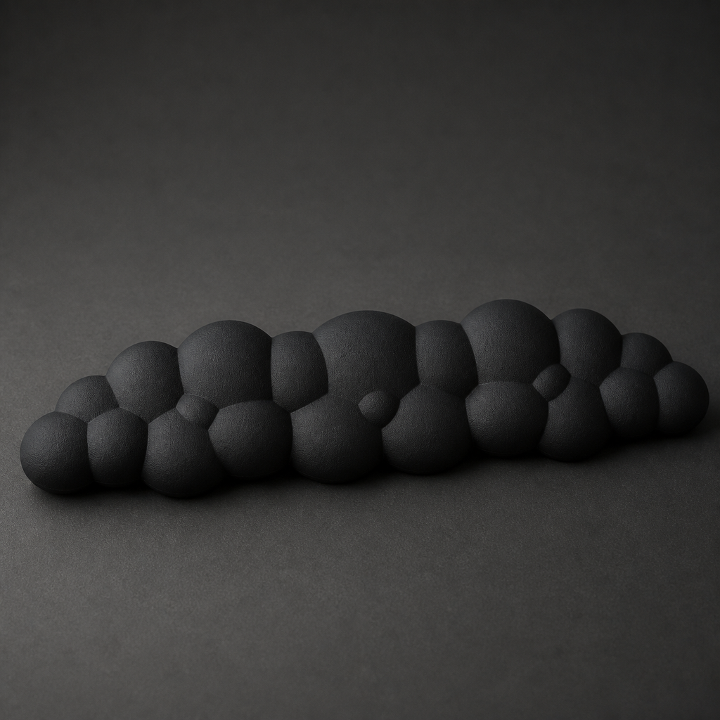 Black Cloud Memory Foam Gaming Keyboard Wrist Rest – Long - product view 4